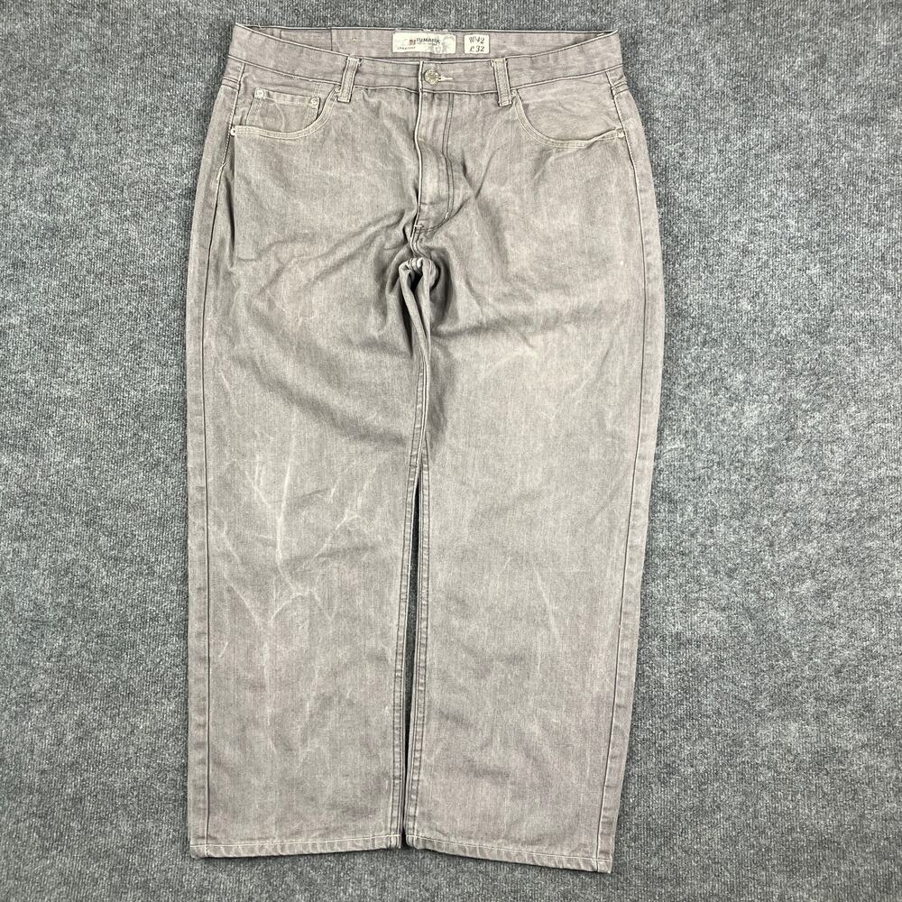 PJMark Straight Leg Jeans Mens Size 42x32 Gray Relaxed Fit Denim Casual Vintage